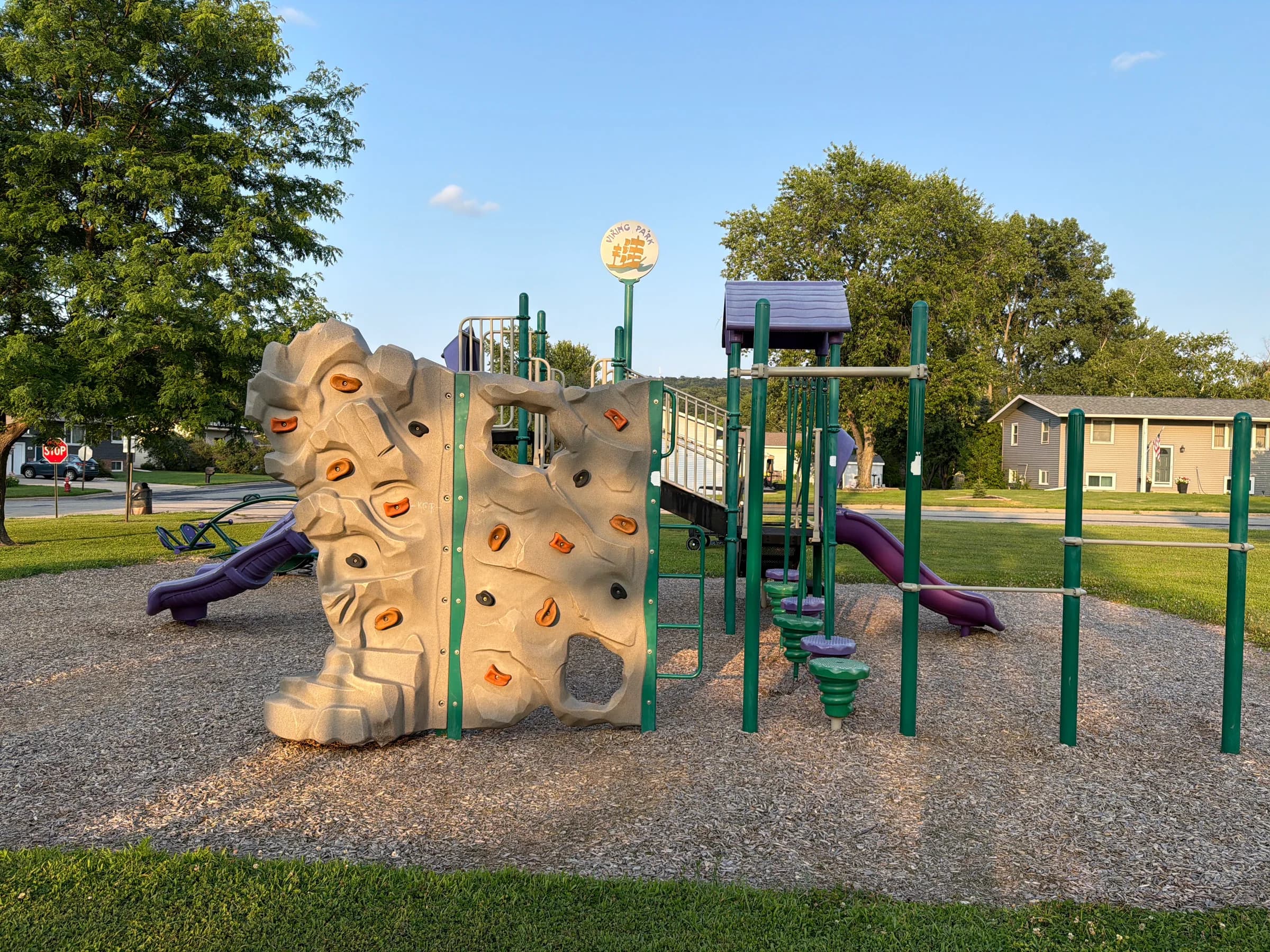 The rock wall at Viking Park
